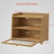 Wholesale Natural 2 Layer Bamboo Bread Storage Bin Food Storage Box