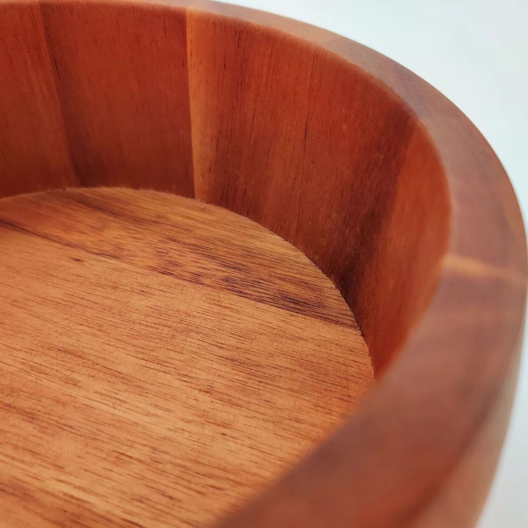 Small and Round Acacia Wood Fruit Bowl Salad Bowl
