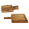 Laser-Engraved Acacia Wood Serving Board Custom Serving Tray with Handles