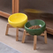 Creative Ceramic Pet Water Bowls Food Bowl with Sturdy Bamboo Base