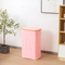 Large Bamboo Circle Fabric Laundry Basket with Lid and Removable Laundry Bags