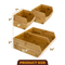Stackable Wooden Storage Basket Pantry Storage Bins Set of 3