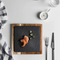 Square Shaped Acacia and Slate Serving Board Cheese Board for Snack / Dessert / Charcuterie