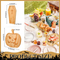 Halloween Howm Decorative Cartoon Coffin Shaped Bamboo Charcuterie Board Appetizer Plates