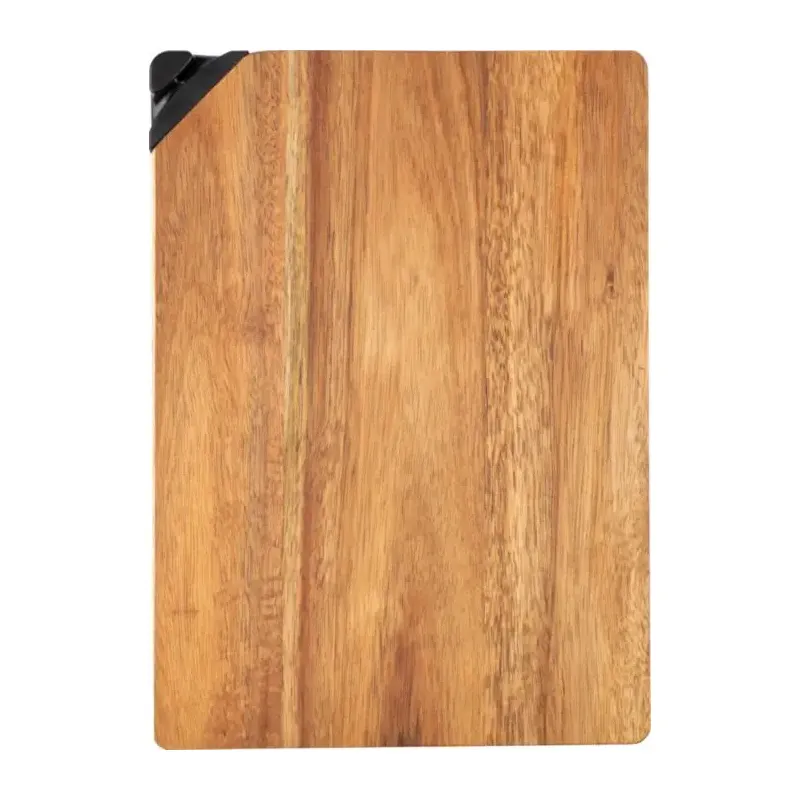 Long Acacia Wood Fruit Cutting Board with Sharpener