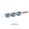 Elegant 3-Piece Ceramic Bowl Set with Wooden Handles for Snacks