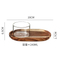 Acacia Wood Tray with Glass Bowl for Desserts Pudding Snacks