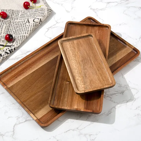 Personalized Kitchen Tools Santa Claus Acacia Wood Candy Dish Serving Board / Tray
