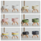 Colorful Net-Protecting Ceramic Pet Cat and Dog Bowl with High Wooden Foot