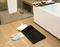 Large Black Color Bamboo Floor Mat for Bathroom