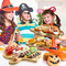 Halloween Ghost Shaped 2 PCS Bamboo Charcuterie Board Set Serving Plate for Food