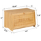 Bamboo Bread Box Food Storage Organizer Box for Countertop