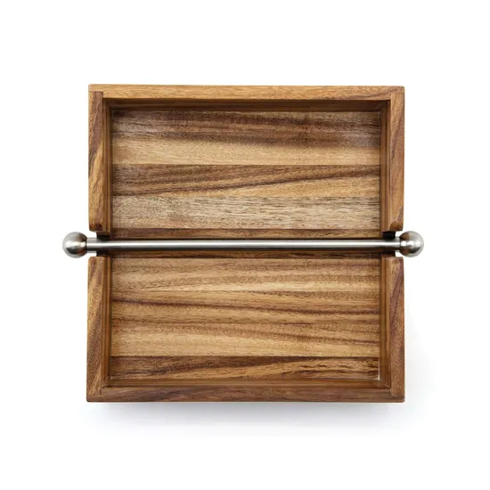 Acacia Wood Napkin Holder for Kitchen Dinner Table Decor
