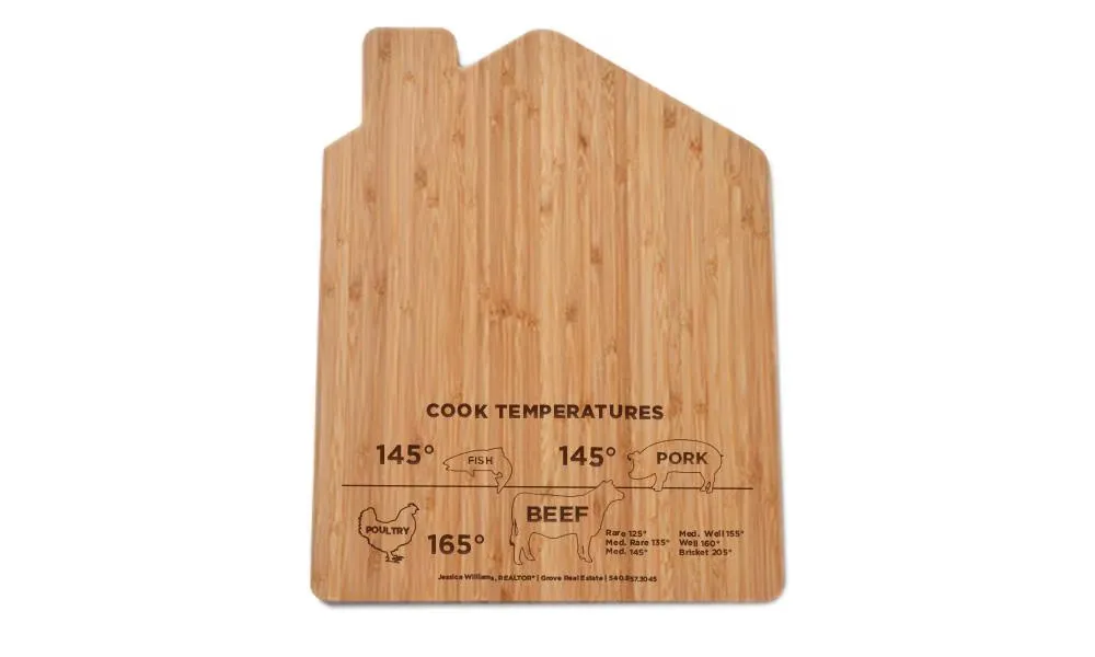 Charming House-Shaped Bamboo Serving Board for Unique Gifts