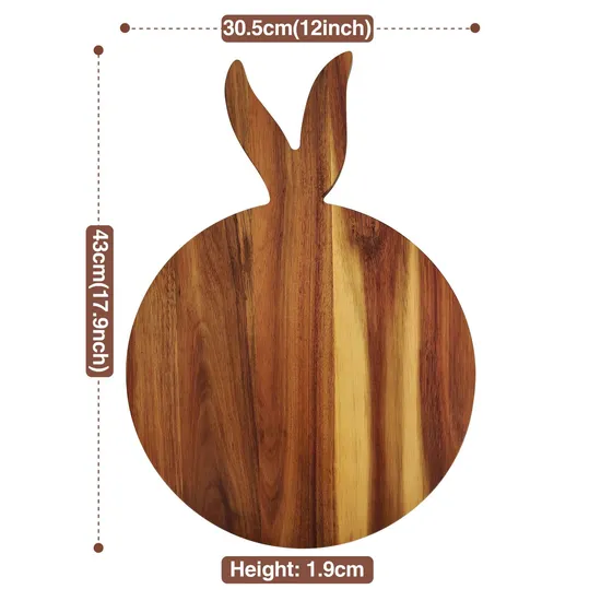 Premium Acacia Wood Charcuterie Board with Elegant Carvings