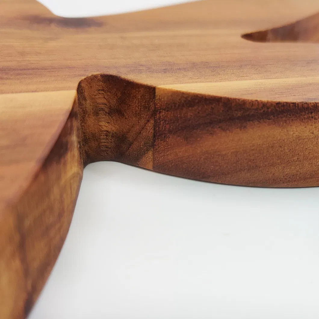 Premium Acacia Wood Charcuterie Board with Elegant Carvings