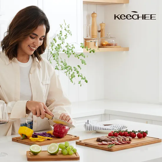 Hot Selling Deep Carbonized Bamboo Cutting Board Set of 3
