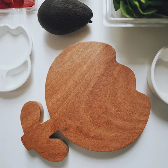 Artistic - Looking Heart Shape Wooden Coaster with Metal Holder for Table Decoration