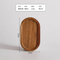 Luxury and Long-Lasting Round Acacia Food Serving Tray with Handle