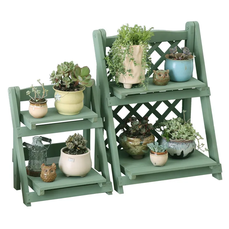 Garden Decoration Wooden Flower Stand Flower Rack for Hanging Plants