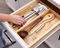 Elegant Rectangle Bamboo Tray Set of 2 Box Set for Desk, Kitchen & Vanity Drawers