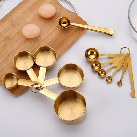 Wholesale Price Custom Logo Stainless Steel Measuring Scoop Espresso Coffee Matcha Stainless Steel Measuring Spoon Set