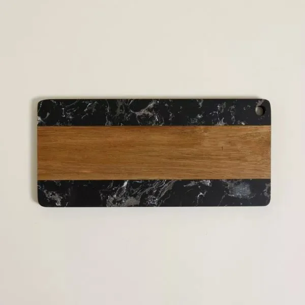 Acacia Wooden Cutting Board with Marble for Kitchen