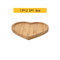 Bulkbuy Different Size Heart Shape Bamboo Bread Plate Set
