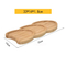 3 Divided Heart Shaped Bamboo Dessert Plate Snack Serving Tray