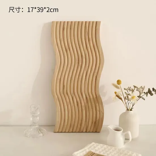 Wave Design Beech Wood Serving Tray Bread Cutting Board