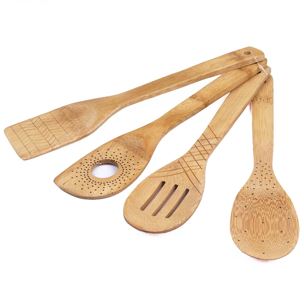 Personalize Engraved Bamboo Spatula and Spoons for Cooking