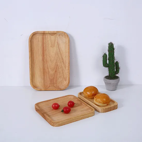 Manufacture Oval and Round Shape Beech Wood Food Tray / Plate for Home