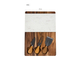 Rubber Wooden Board with Marble Stone Steak Tray