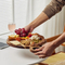 Custom Round Shape Wood Kitchen Cutting Board with Hanging Hole