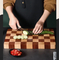 Large Thick Wood Chopping Board Butcher Block with Checkerboard Pattern