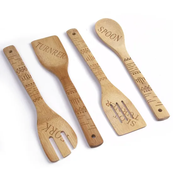 14 PCS Bamboo Cooking Utensils Set Kitchen Tools Set for Home Use