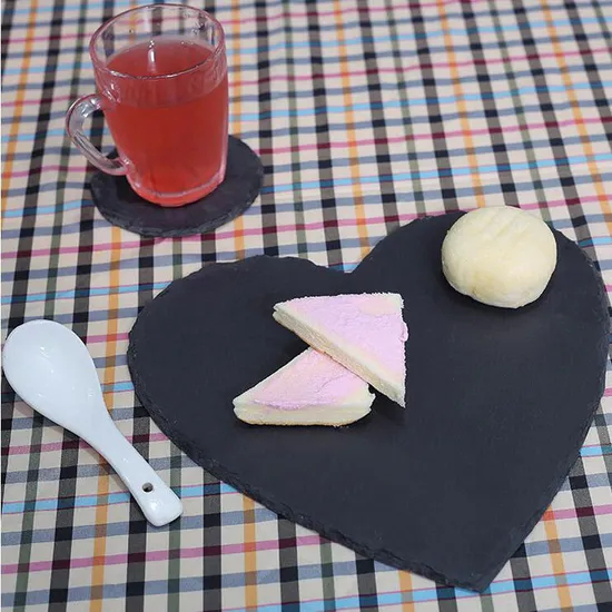 Heart Shape Slate Cheese Board for Christmas Gift