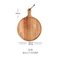 Round Wood Pizza Serving Tray Set of 3 with Handle