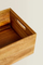Acacia Wood Storage Box Storage Bin Set of 2 with Handle