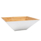 Large Square Bamboo Salad Bowl Fruit Bowl with Color Painting