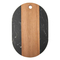 Oval Shape Black Marble and Acacia Wood Cutting Board