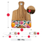 Paddle Shape Wooden Cheese Board with Marble Plate & Knife Set