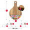 Round Shape Marble and Wood Cheese Board with Handle