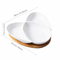 Ceramic Portion Plates with Bamboo Serving Tray