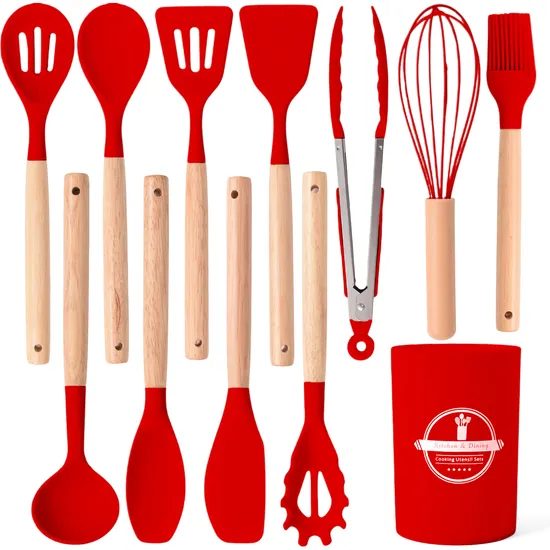 Wholesale Food Grade 12-Piece Silicone Kitchen Gadget Cooking Tools Utensil Set