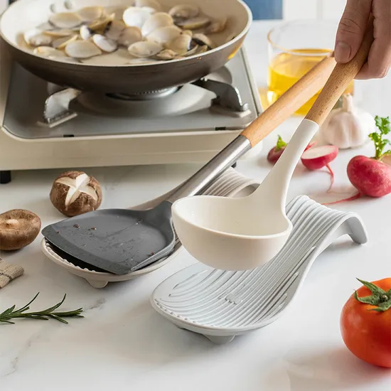 Thickened Non-Slip Silicone Kitchen Gadgets Spatula Spoon Holder Spoon Rest