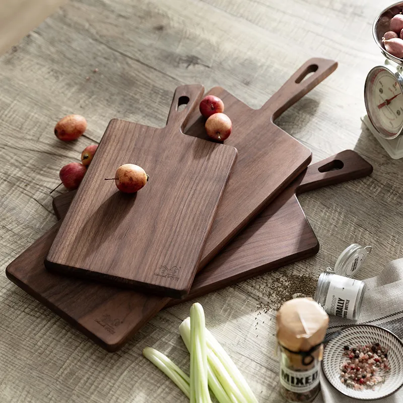Durable Weathered Walnut Wood Serving Platter for Picnics & Parties