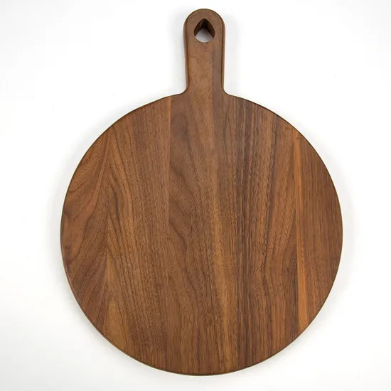 Round Walnut Wooden Chopping Board Vegetable Fruit Meat Cutting Kitchen Board
