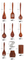 Hot Selling Teak Wood Kitchen Utensil Set Cooking Tools with Spoon Rest and Holder