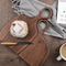 Leaf Shape Walnut Wood Serving Board for Cheese / Charcuterie / Snack